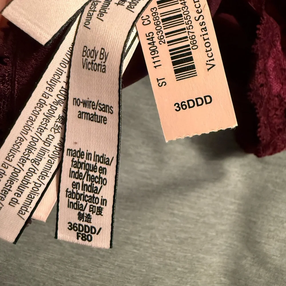Victoria's Secret Deep Burgundy Lace Nursing Bra